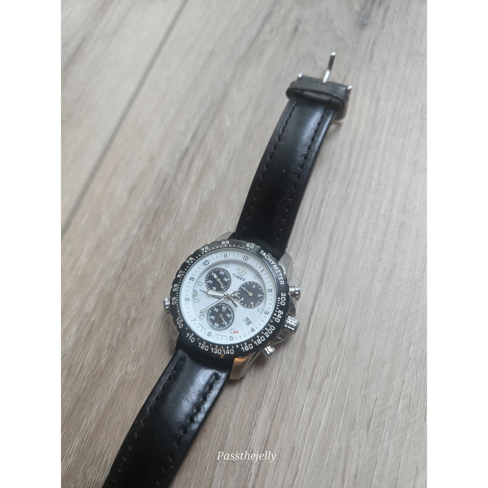 Timex Watch Mens Expedition T42331 Panda Dial Chronograph Alarm Date Quartz